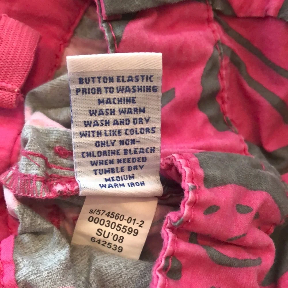 Old Navy Tropical Pants in Pink Gray Print Size 2T